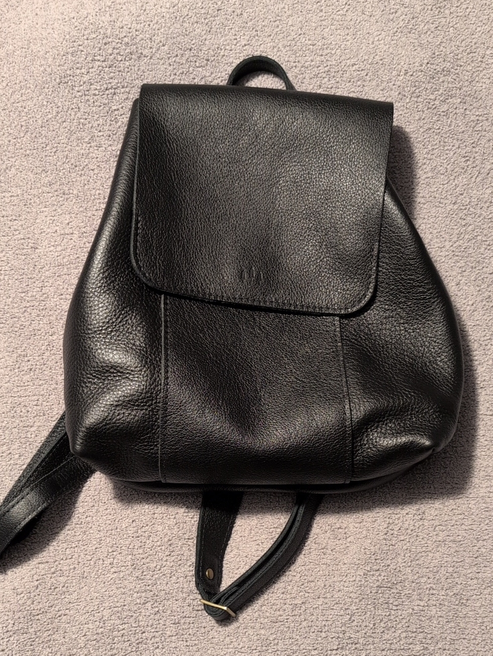 PLG Boston Backpack In Pebbled Black